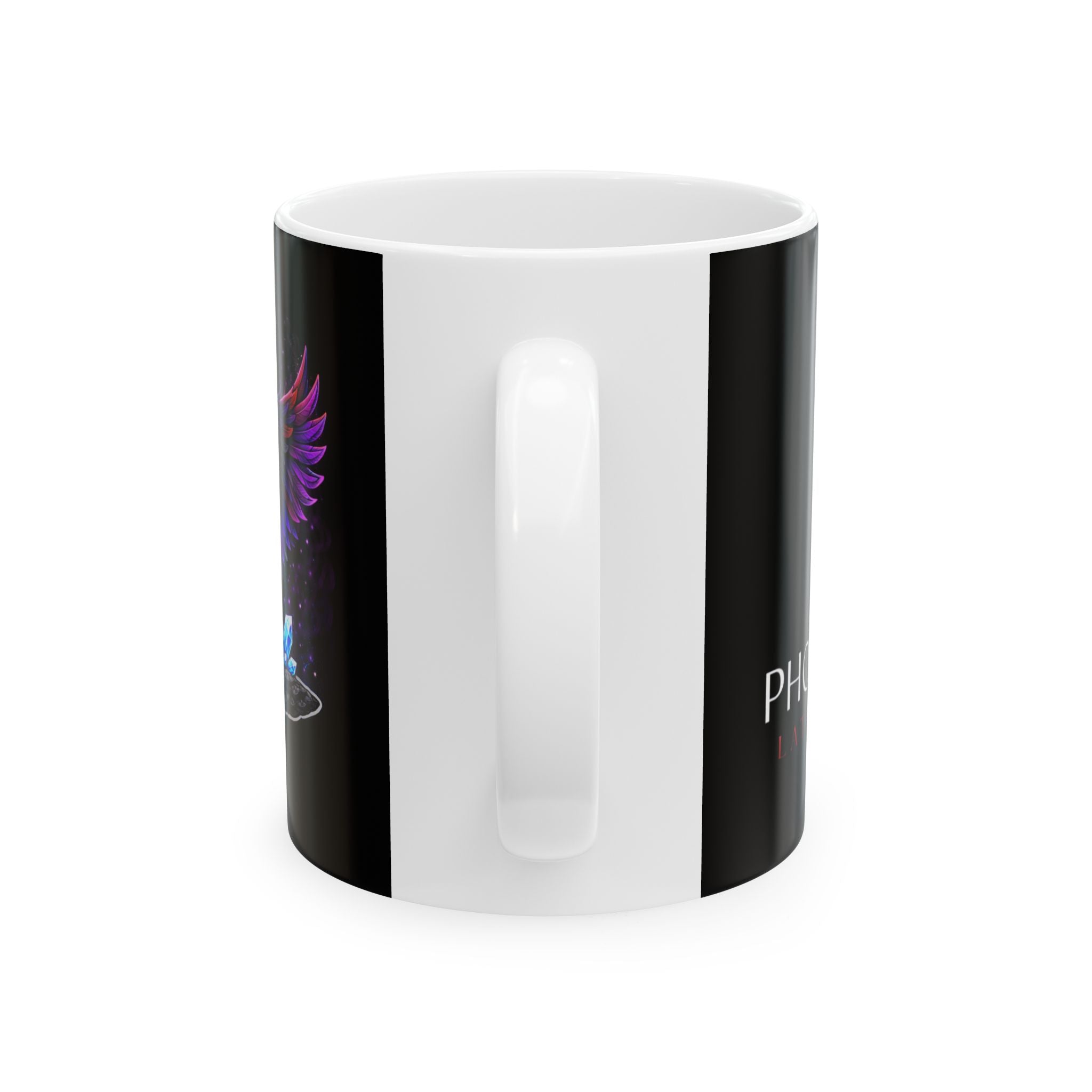 Rainbow Phoenix Illustration Mug | Latin Valentino’s Ceramic Coffee Cup