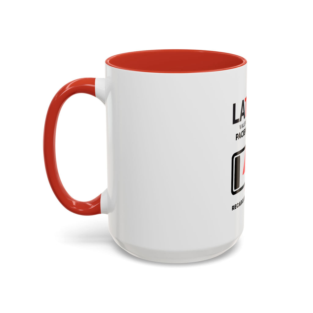 Latin 1% Battery Low Coffee Mug | Accent Ceramic Mug | Latin Valentino