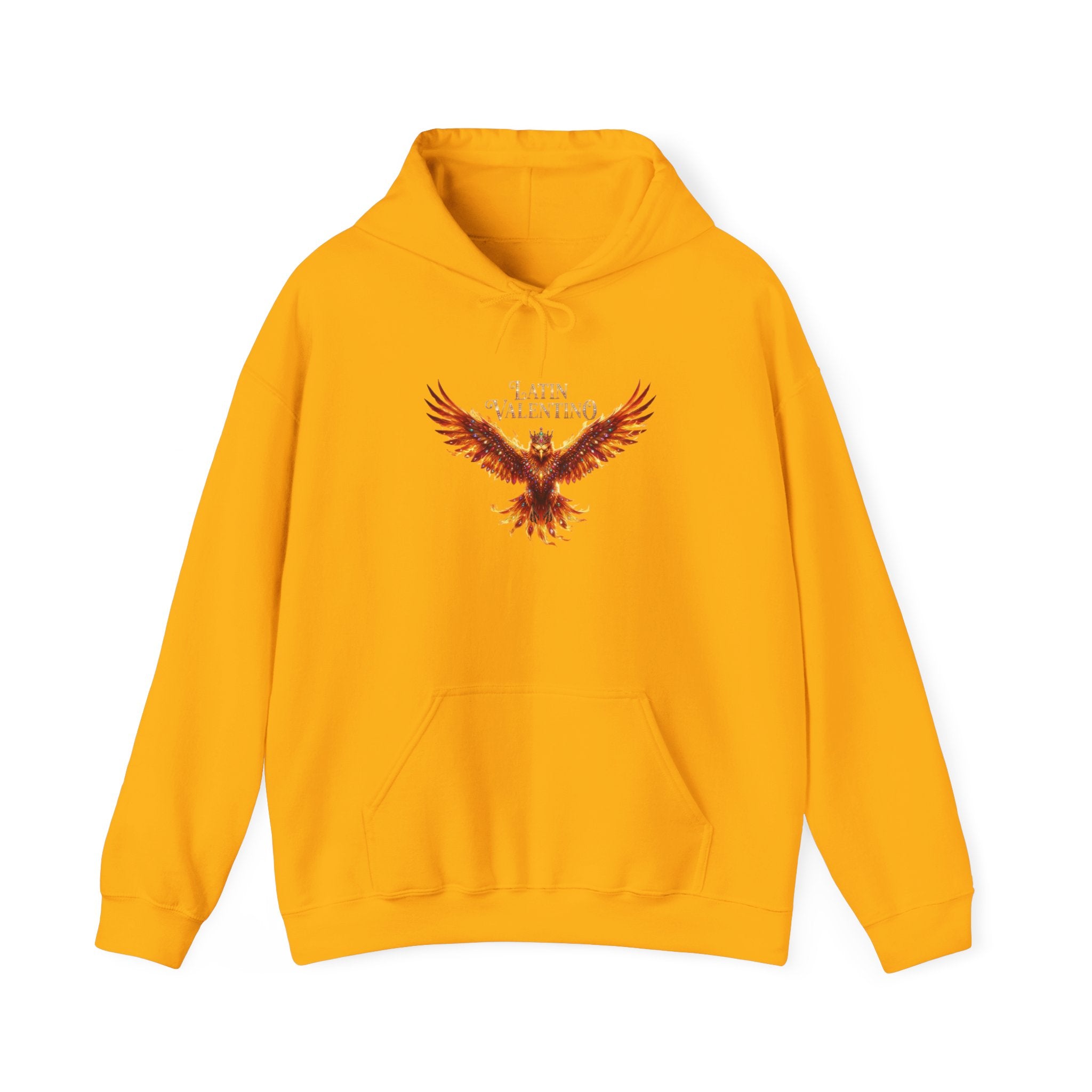 Flaming Phoenix Illustration Hoodie | Latin Valentino Merch