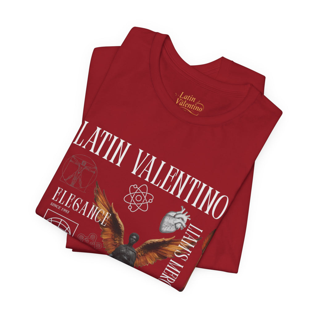 Unisex Jersey Short Sleeve Tee | Latin Valentino Merch | Detailed Graphic T-shirt