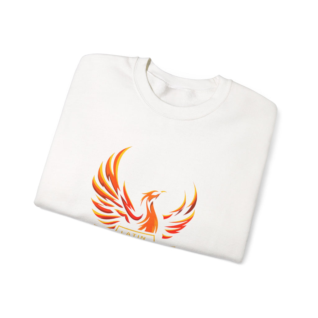 Flaming Phoenix Valentino Crewneck Sweatshirt | Mythical Fire Bird Design
