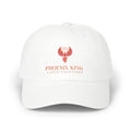Latin Valentino embroidered logo Cap | White hat, minimalist phoenix design