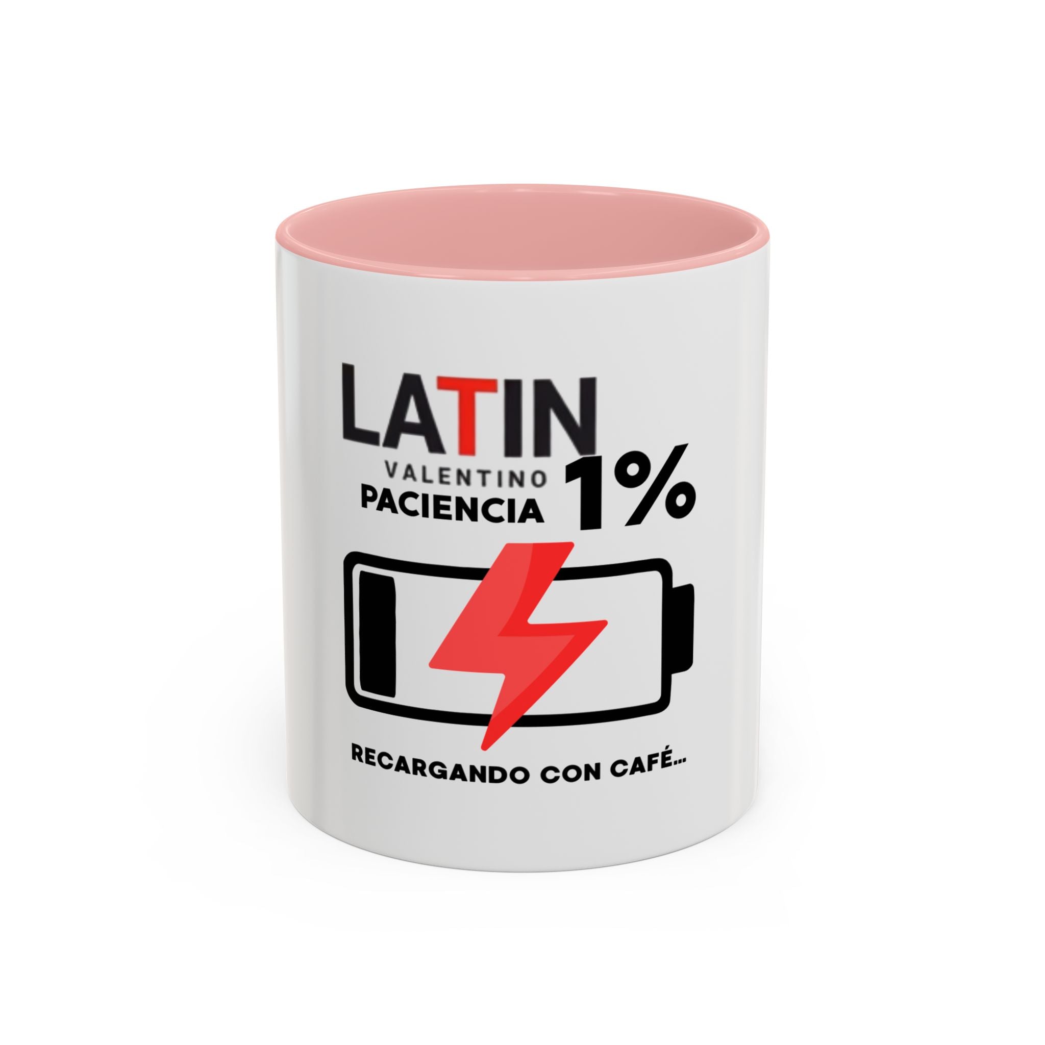 Latin 1% Battery Low Coffee Mug | Accent Ceramic Mug | Latin Valentino