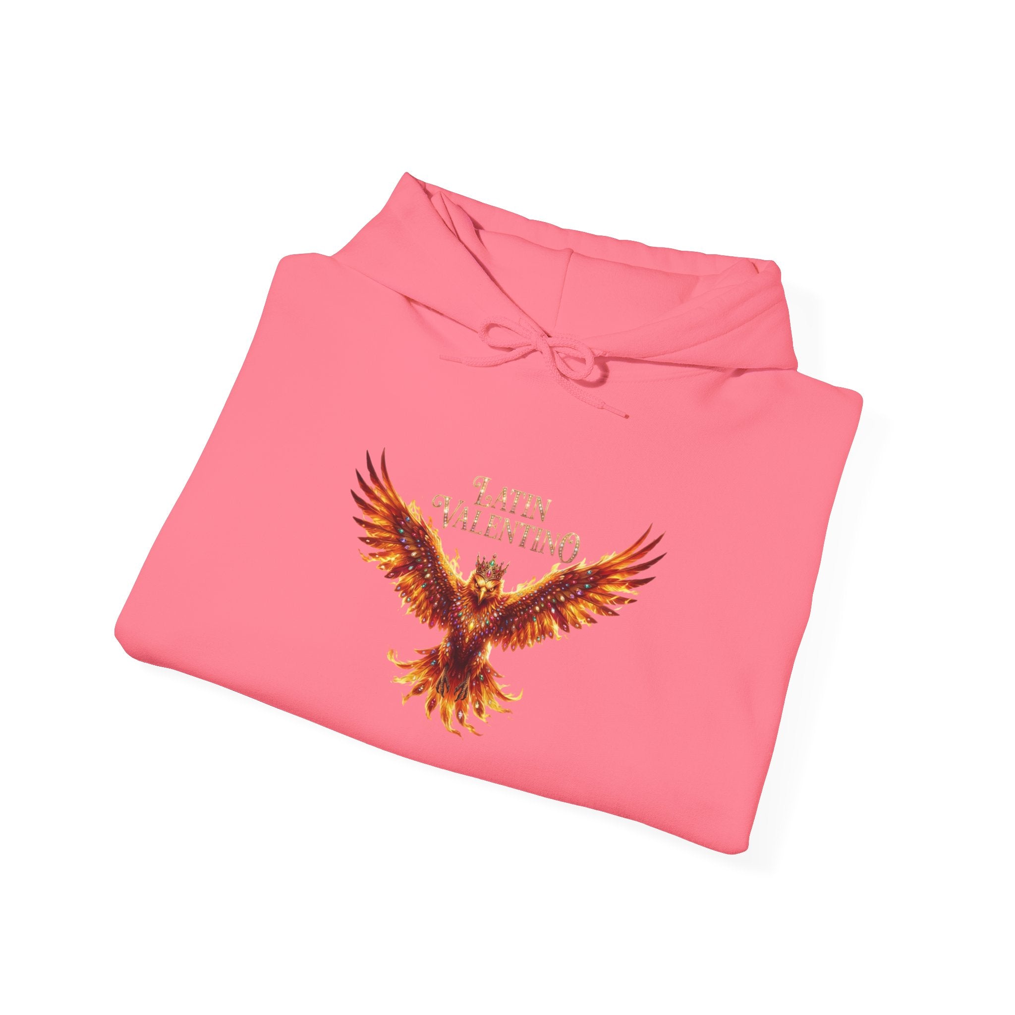 Flaming Phoenix Illustration Hoodie | Latin Valentino Merch